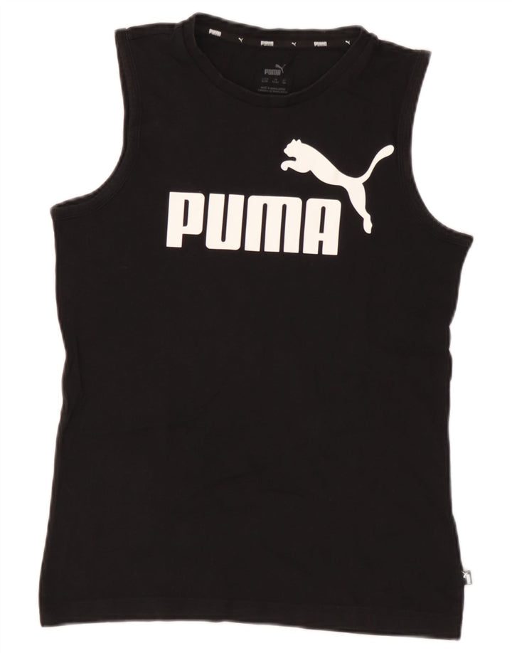 Chłopięca kamizelka z grafiką Puma 13-14 lat, czarna bawełna