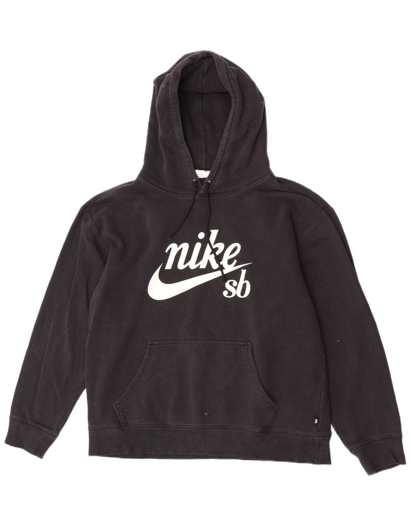 Męski sweter z kapturem Nike z grafiką, duży, czarny, poliestrowy