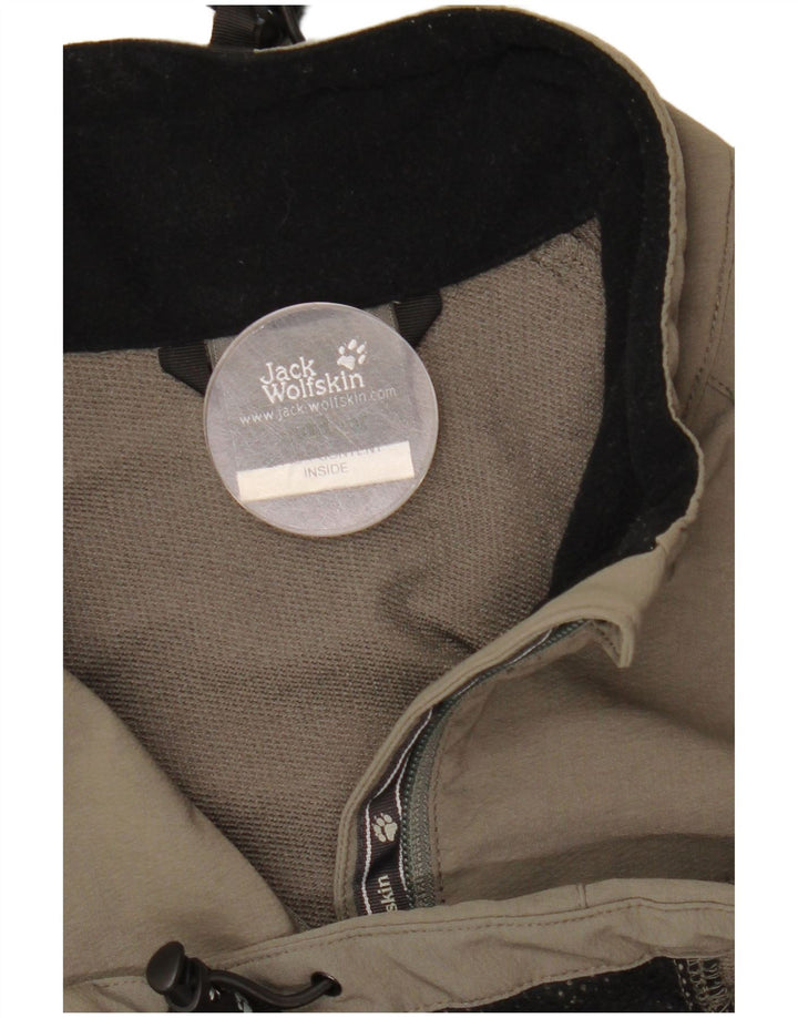 Męska kurtka bomberka Jack Wolfskin z zamkiem UK 34, mała, khaki, poliamid