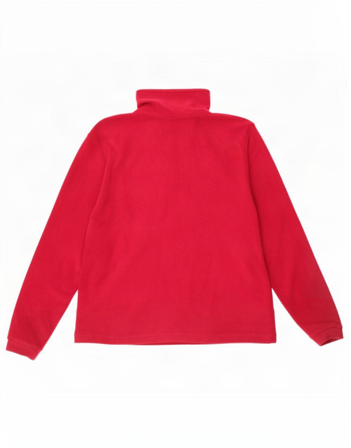 Damski sweter polarowy Mountain Warehouse z zamkiem błyskawicznym, UK 14, duży, czerwony poliester