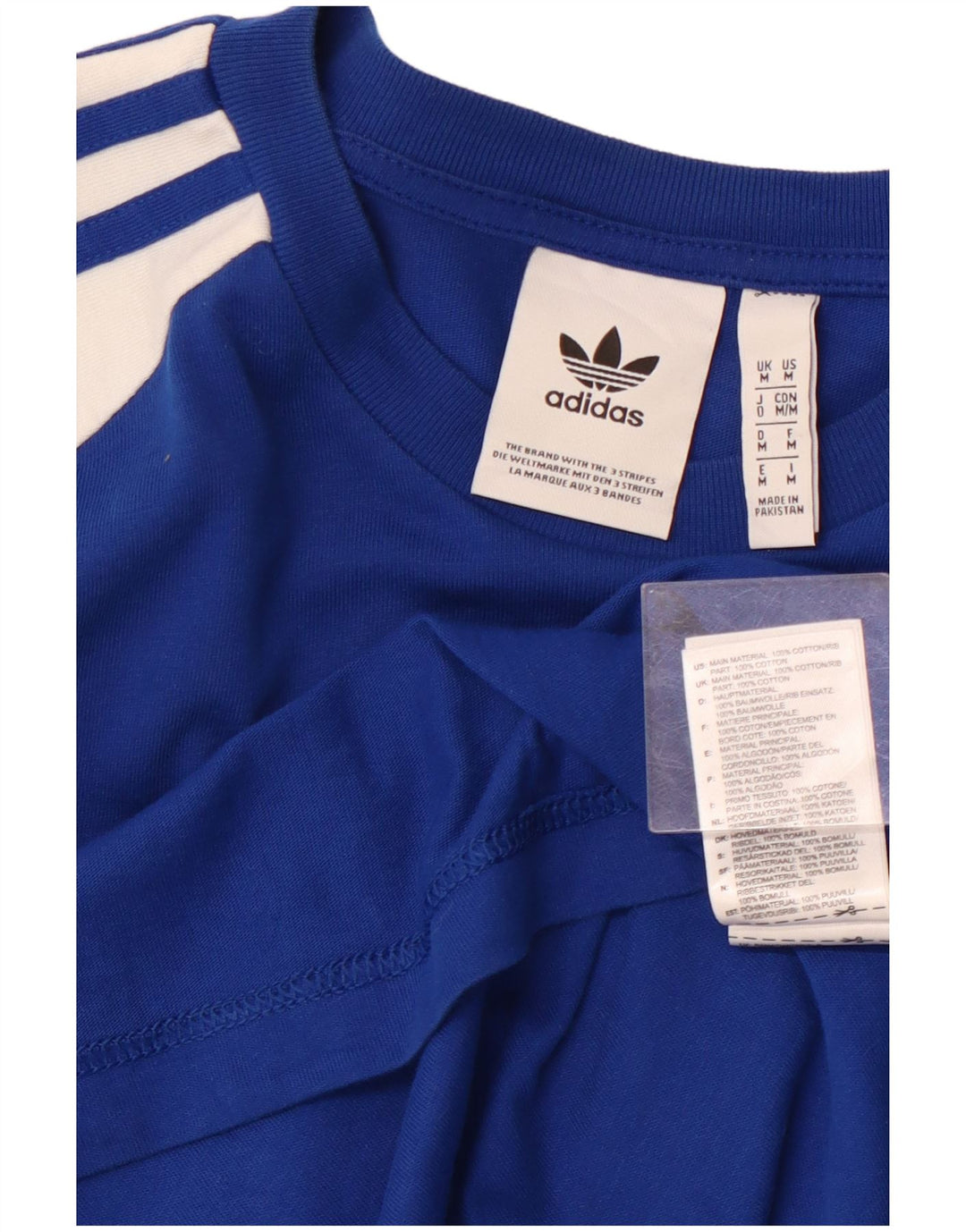 T-shirt męski ADIDAS, bawełniany, w kolorze średniego błękitu