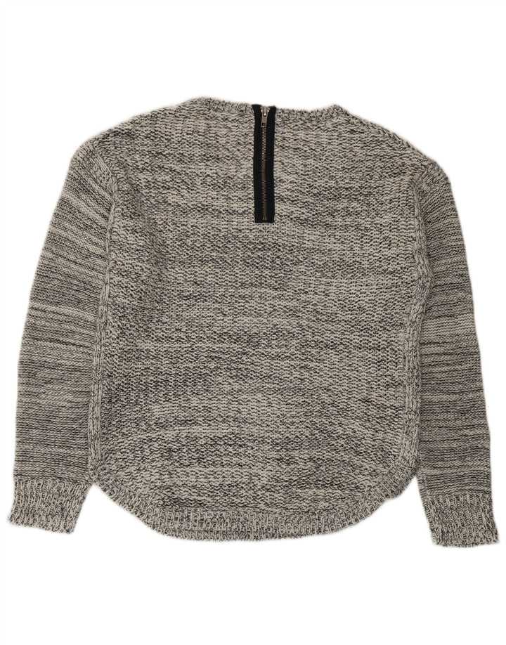 Marks & Spencer Damski sweter z dekoltem w kształcie litery V, UK 14, średni granatowy, nakrapiany