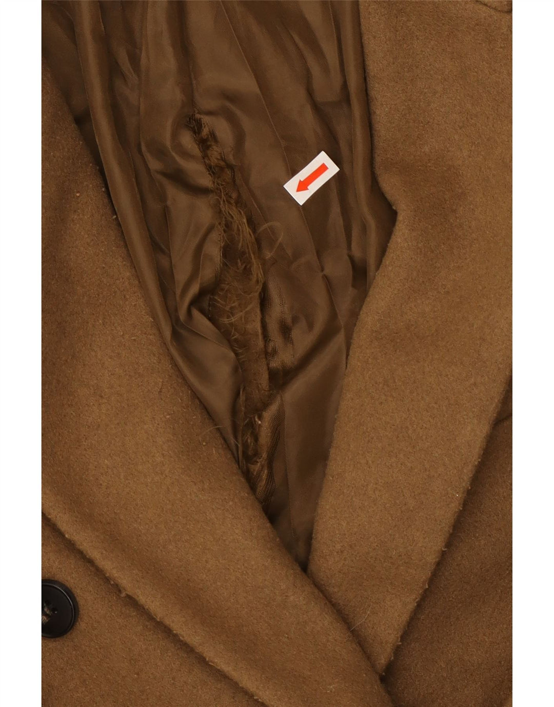 Topshop damski, drobny, oversize'owy płaszcz z podwójnymi piersiami, UK 4 XS, brązowy