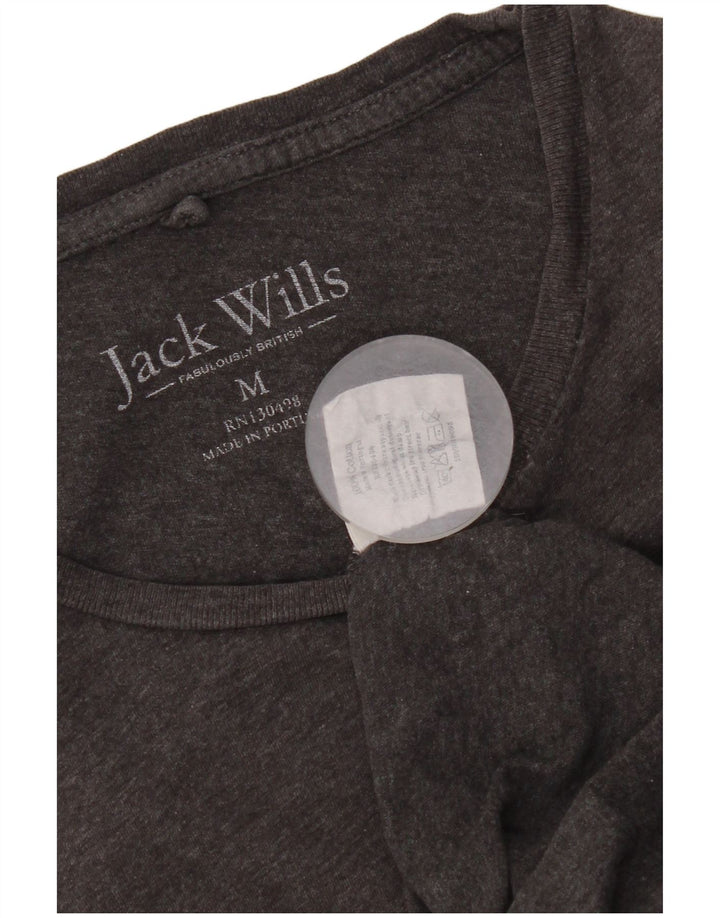 T-shirt damski Jack Wills, średnioszary, bawełniany