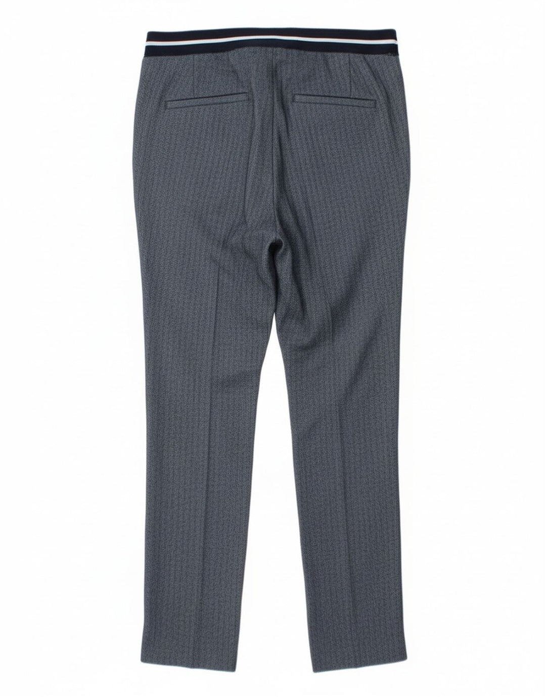 Damskie spodnie typu slim chino Zara, małe, W26 L27, niebieski, poliester w jodełkę