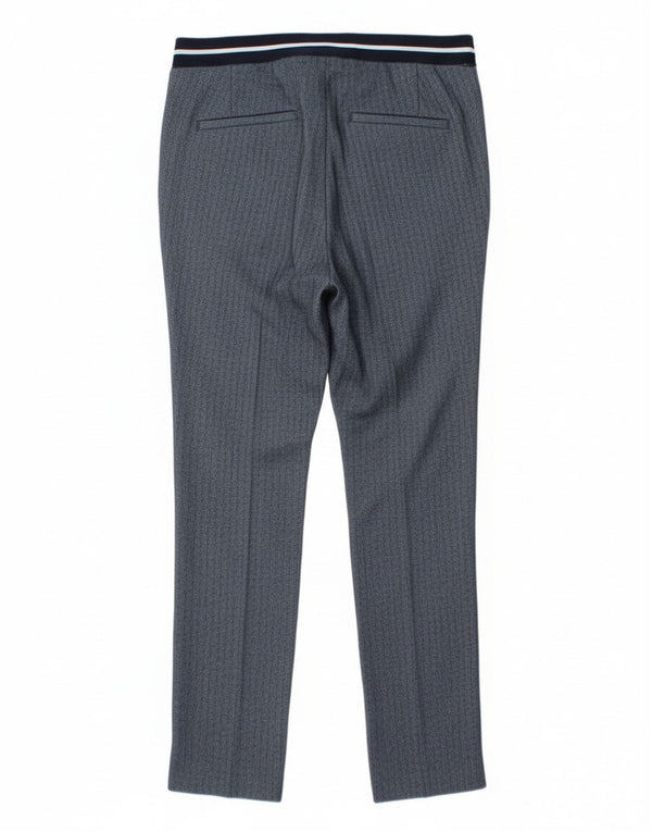 Damskie spodnie typu slim chino Zara, małe, W26 L27, niebieski, poliester w jodełkę