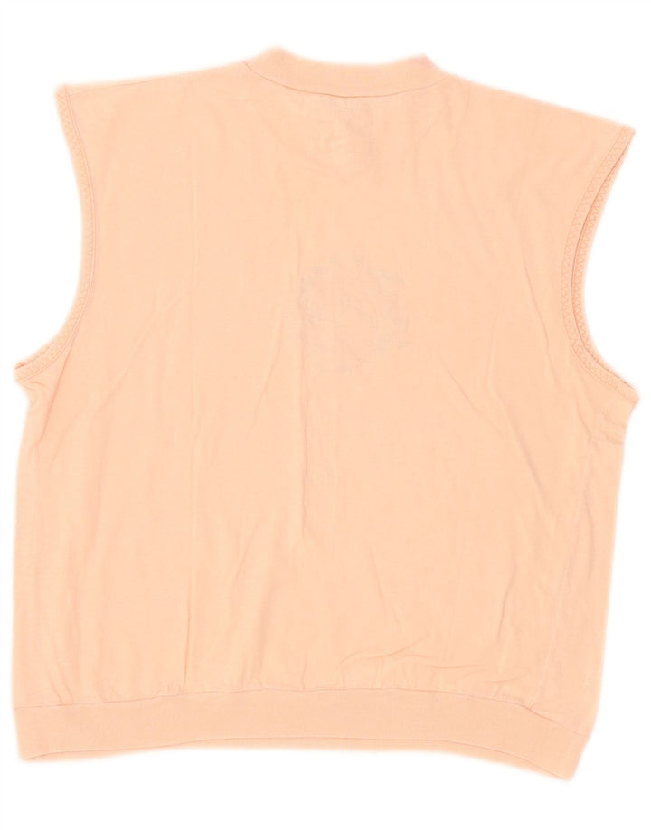 Top damski w stylu vintage, kamizelka UK 14, średni róż