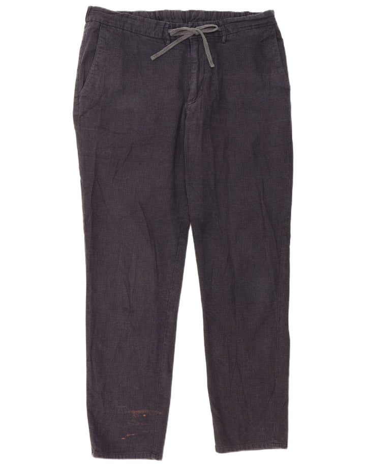 Męskie spodnie Chino Massimo Dutti EU 44 Large W34 L29 Granatowa kratka