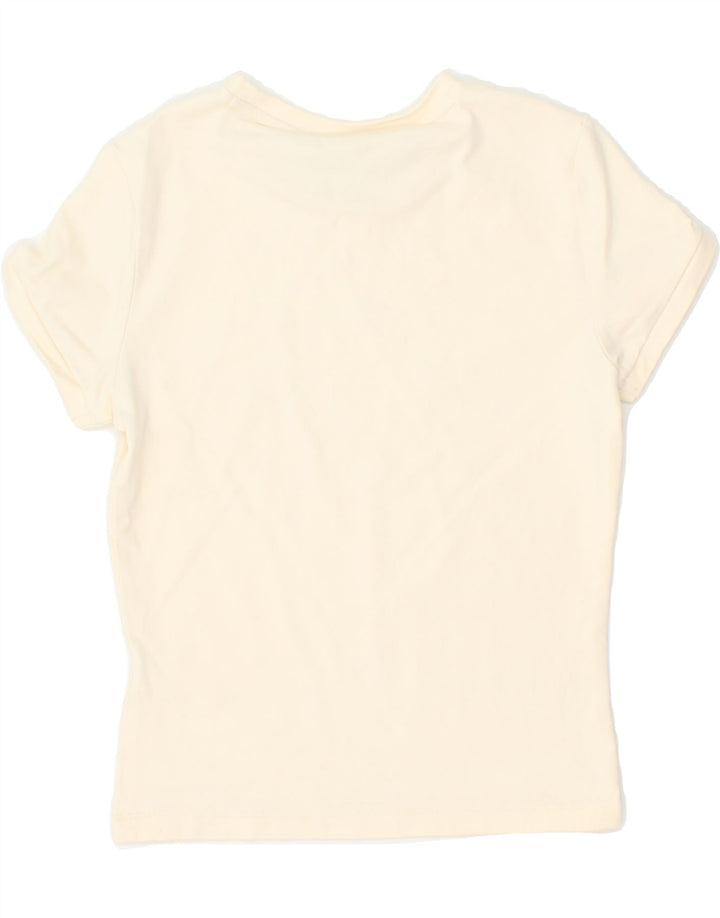 PUMA Womens T-Shirt Top UK 4 XS Off White Vintage Puma and Second-Hand Puma from Messina Hembry 