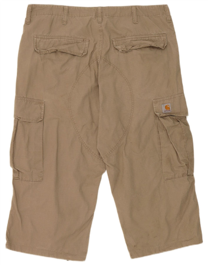 Męskie spodnie Carhartt Cargo Capri W36 L20 Beżowa bawełna