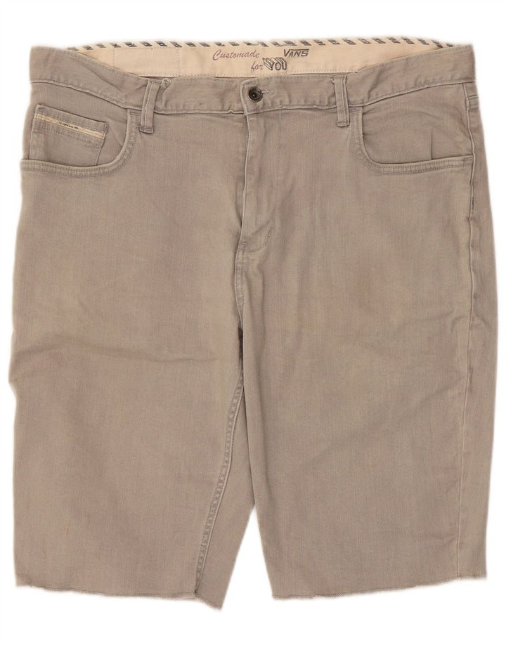 Męskie spodenki codzienne Vans W36, duże, szare, bawełniane
