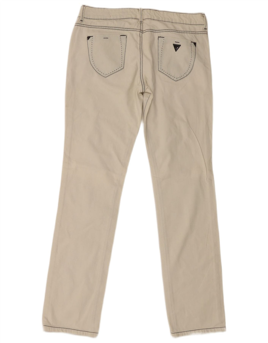 Damskie jeansy Guess W33 L34 w kolorze złamanej bieli, bawełniane
