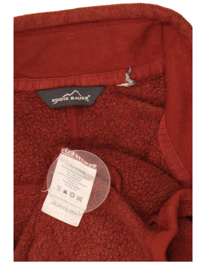 Męski sweter z zamkiem błyskawicznym Eddie Bauer, średni burgund, nakrapiany