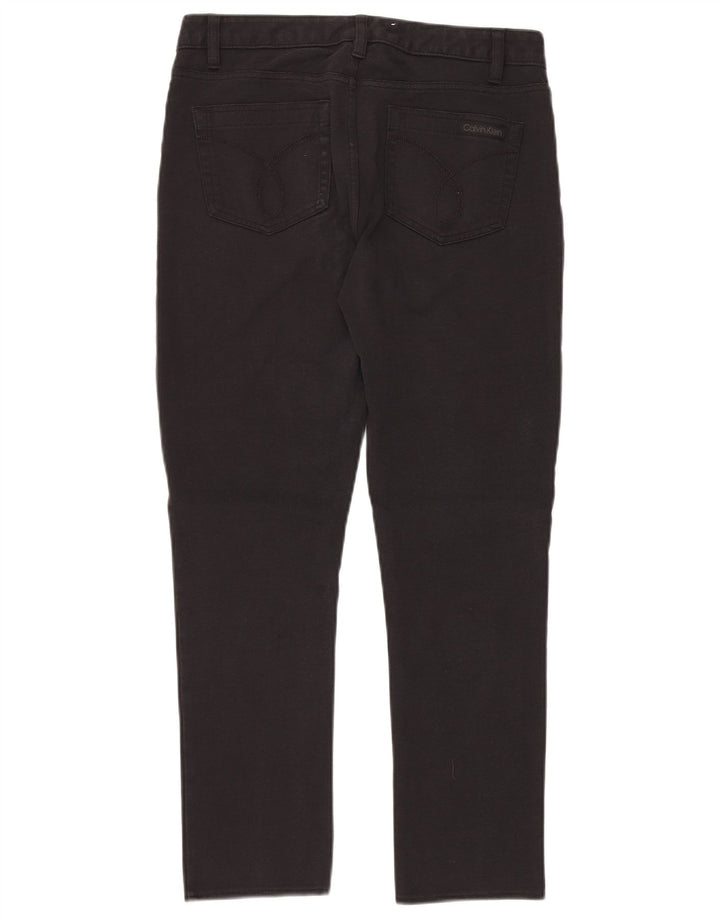 Damskie proste spodnie CALVIN KLEIN US 10 Medium W30 L28 Czarne