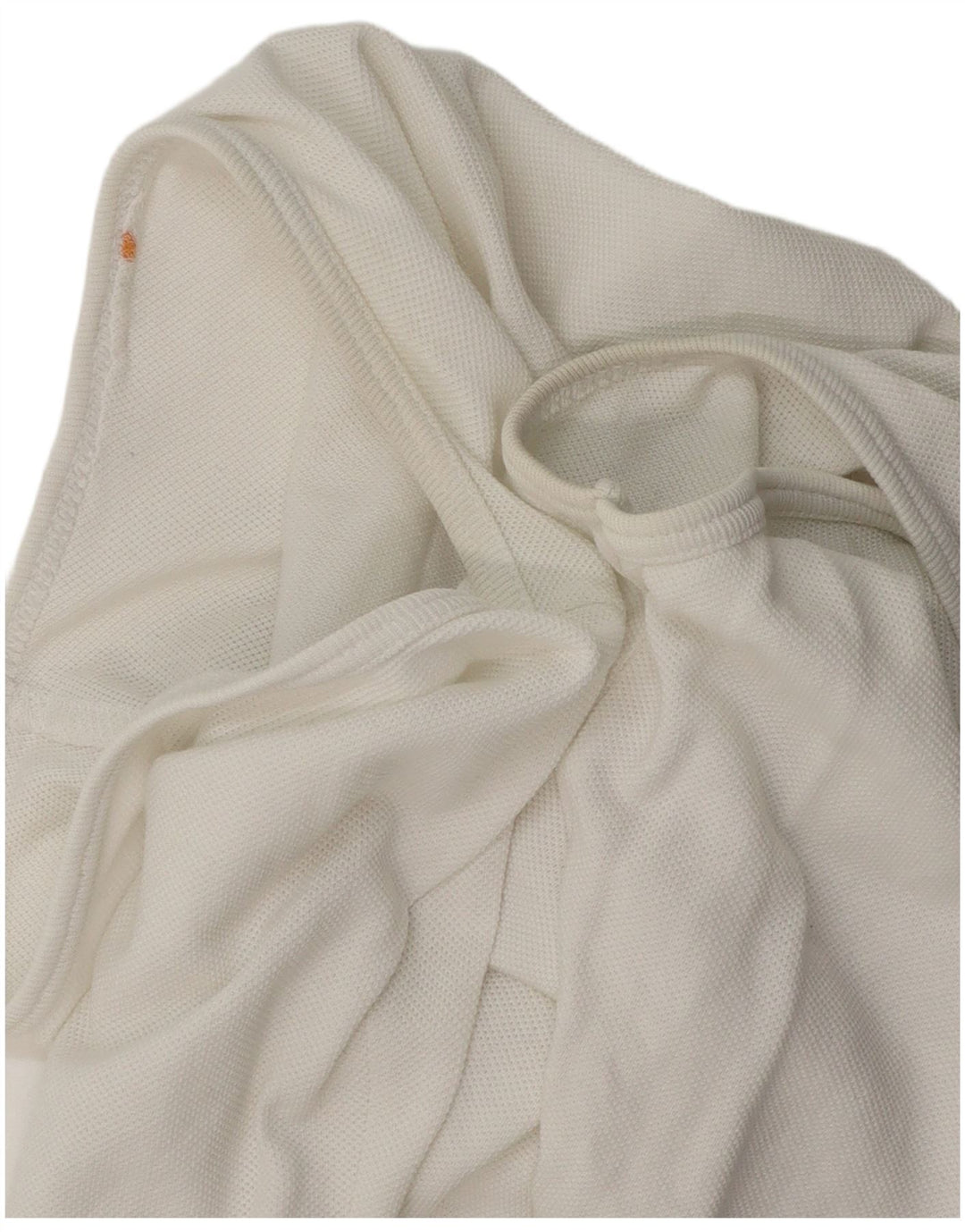 LACOSTE Womens Crop Vest Top Size 40 Medium White Cotton
