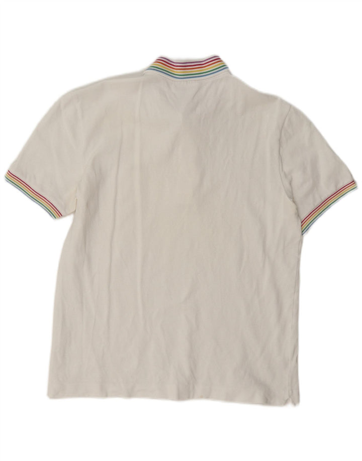 Męska koszulka polo Lacoste, rozmiar 3, mała, biała, bawełniana