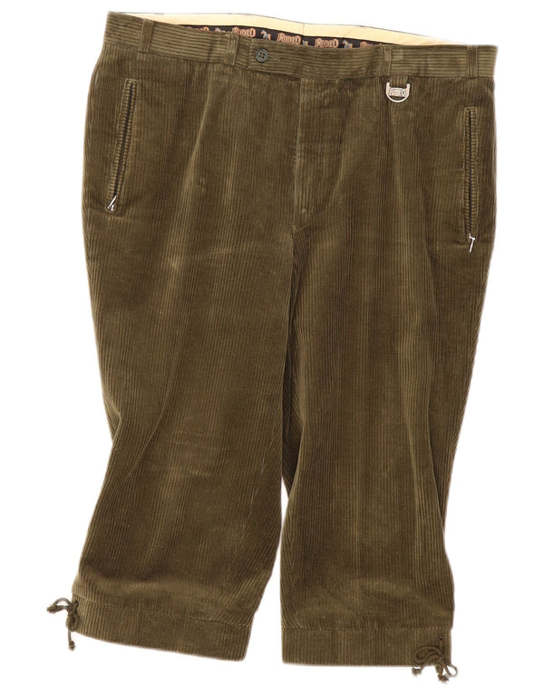 Spodnie sztruksowe Rodeo Damskie Capri IT 52 XL W36 L18 Khaki Cotton