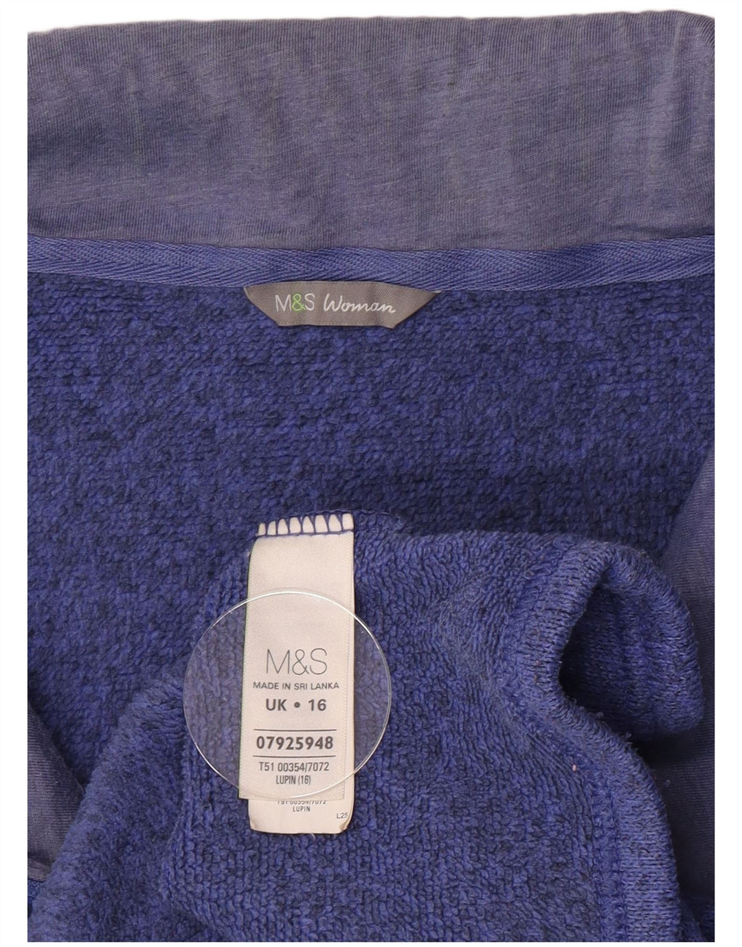 Kurtka dresowa damska Marks & Spencer Comfort Fit UK 16, duża niebieska