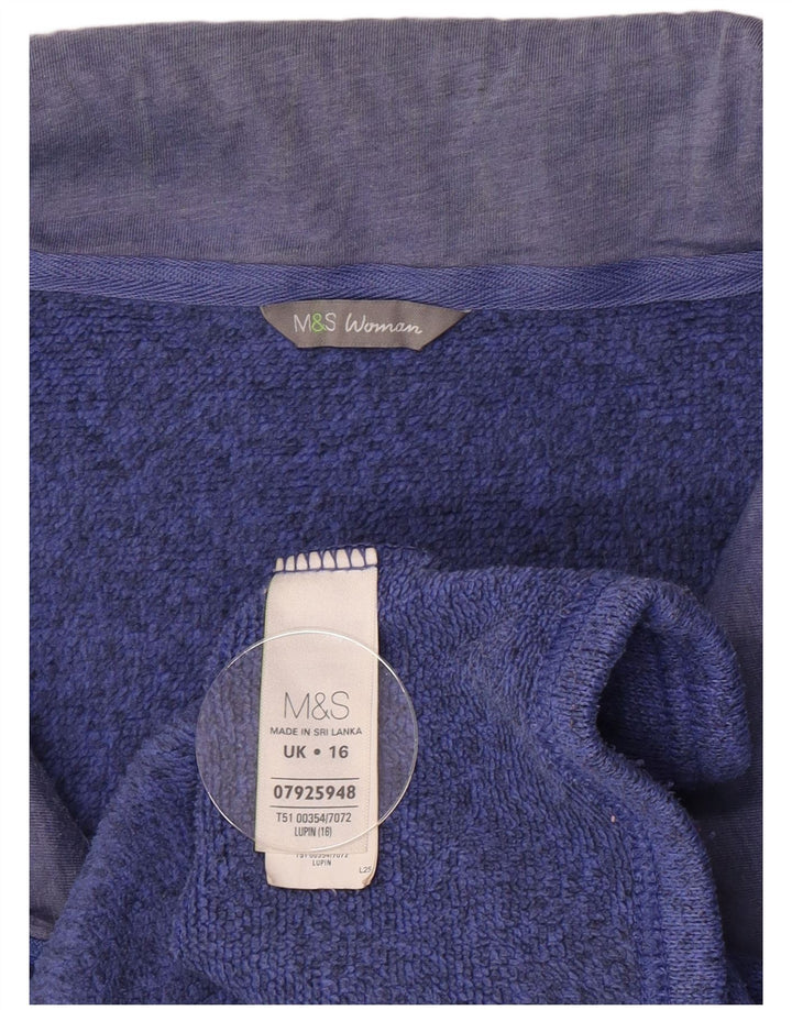 Kurtka dresowa damska Marks & Spencer Comfort Fit UK 16, duża niebieska