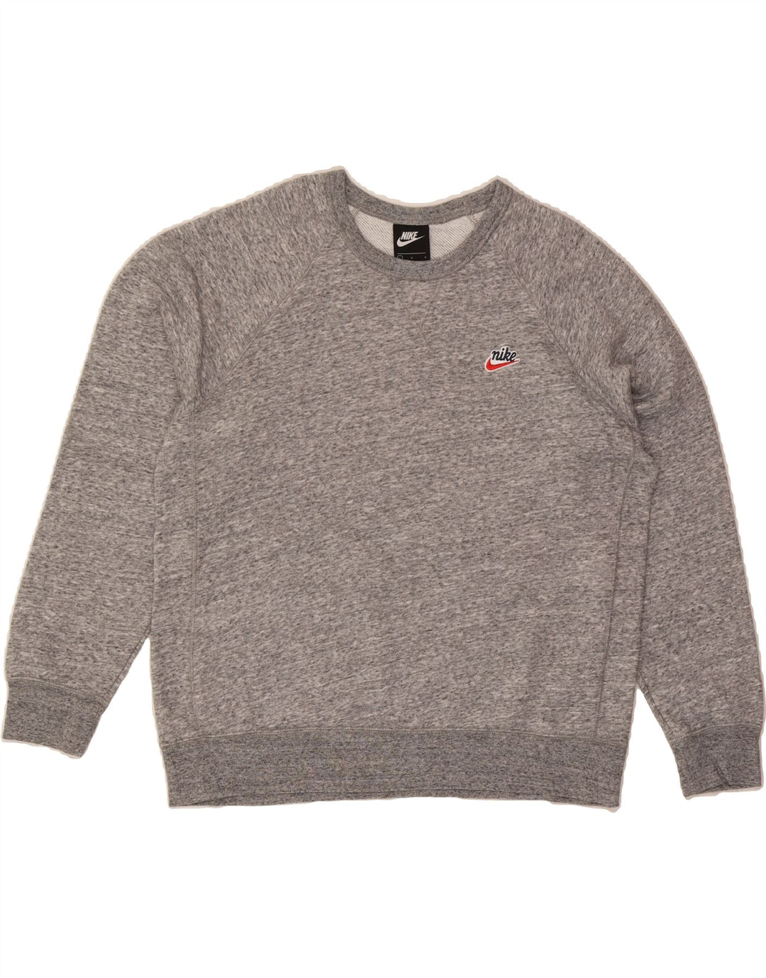 NIKE Mens Sweatshirt Jumper Large Grey Flecked Cotton Vintage Nike and Second-Hand Nike from Messina Hembry 