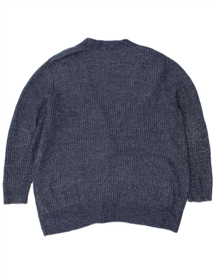 Marks & Spencer Damski sweter oversize UK 18 XL Niebieski nakrapiany