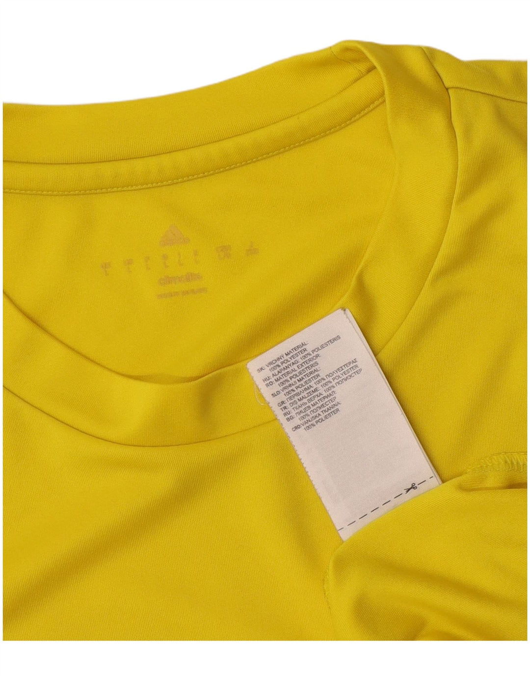 Adidas Męska koszulka Climalite Top, duża, żółta, poliestrowa