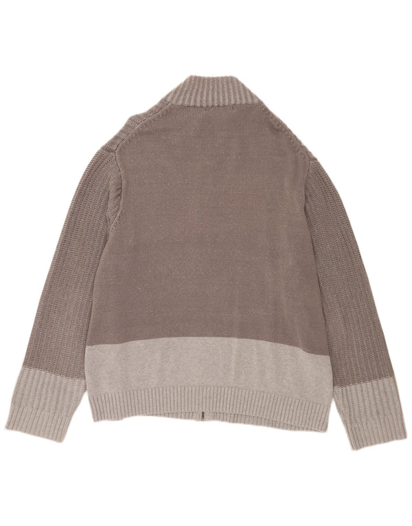 Męski sweter rozpinany Calvin Klein Jeans 2XL Szary, nakrapiany bawełniany