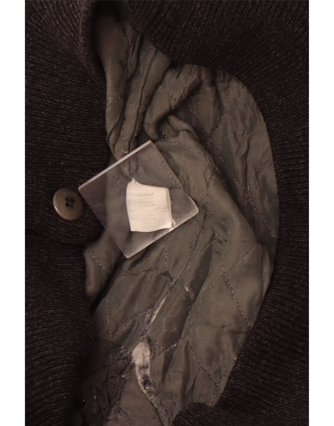 Męska kurtka bomber w stylu vintage UK 42 XL Wielobarwna geometryczna wełna alpaki