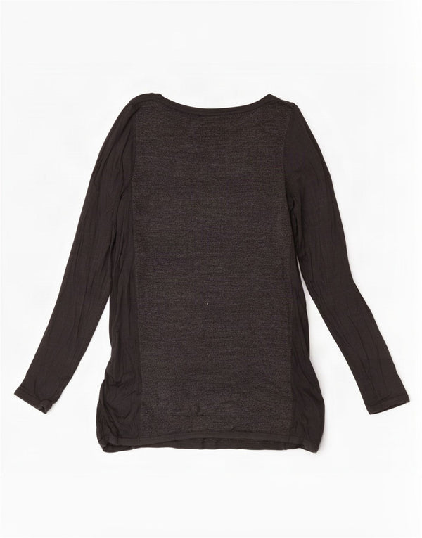 Marks & Spencer Damski sweter z dekoltem w łódkę, UK 8, mały, szary, akrylowy