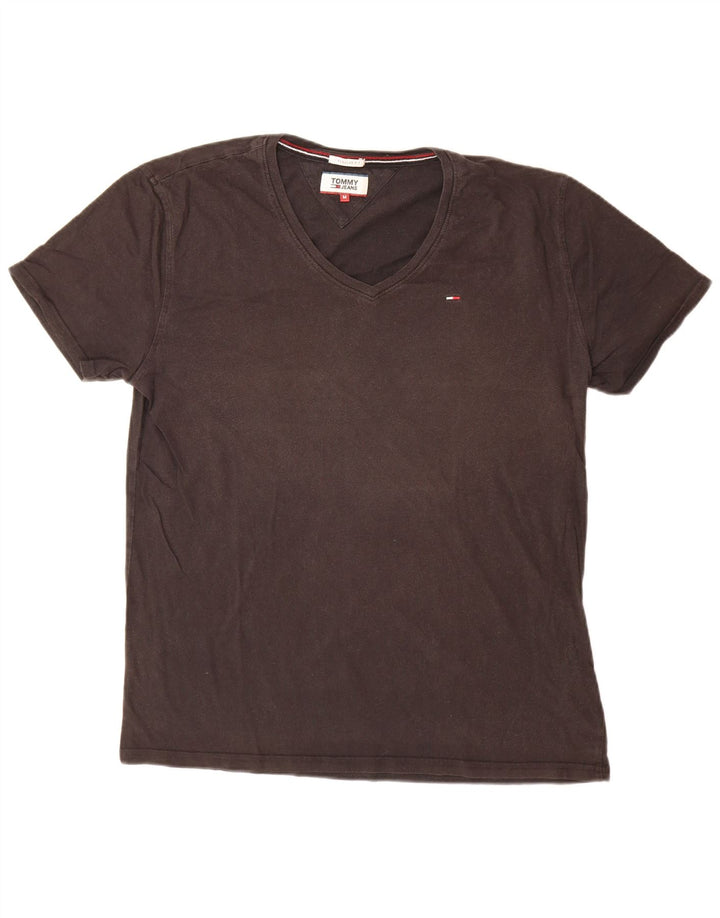 T-shirt męski Tommy Hilfiger Top, średni czarny, bawełniany