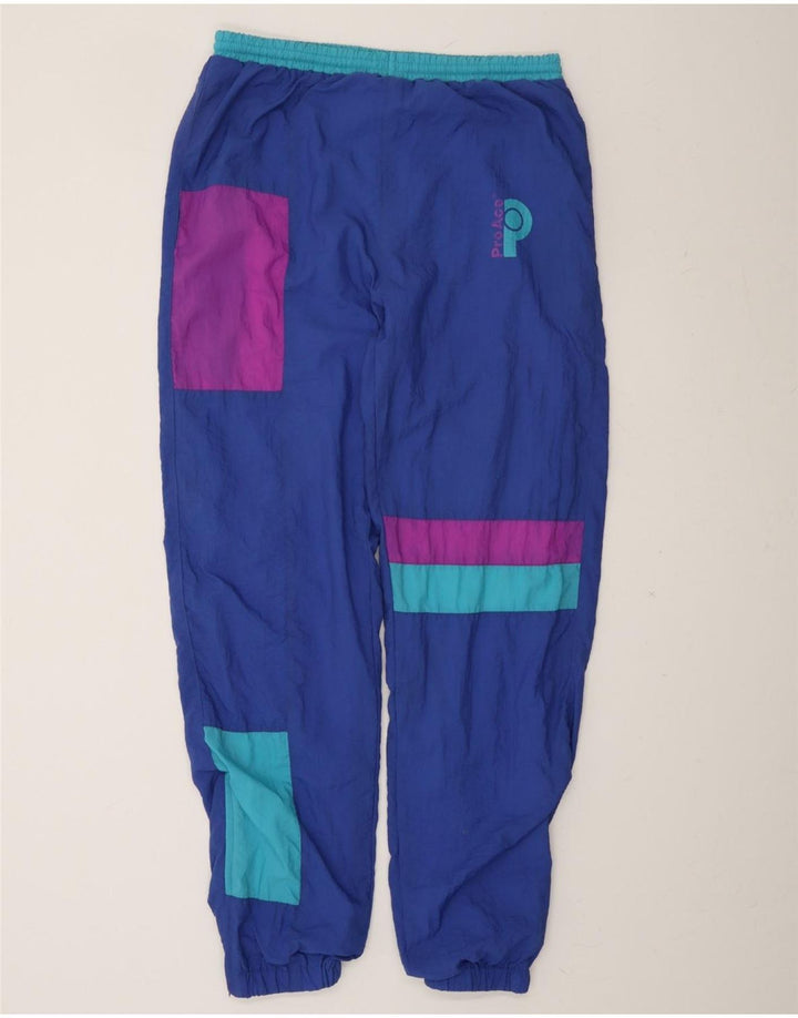 PRO ACE Mens Tracksuit Trousers Joggers Small  Blue Colourblock Polyamide Vintage Pro Ace and Second-Hand Pro Ace from Messina Hembry 
