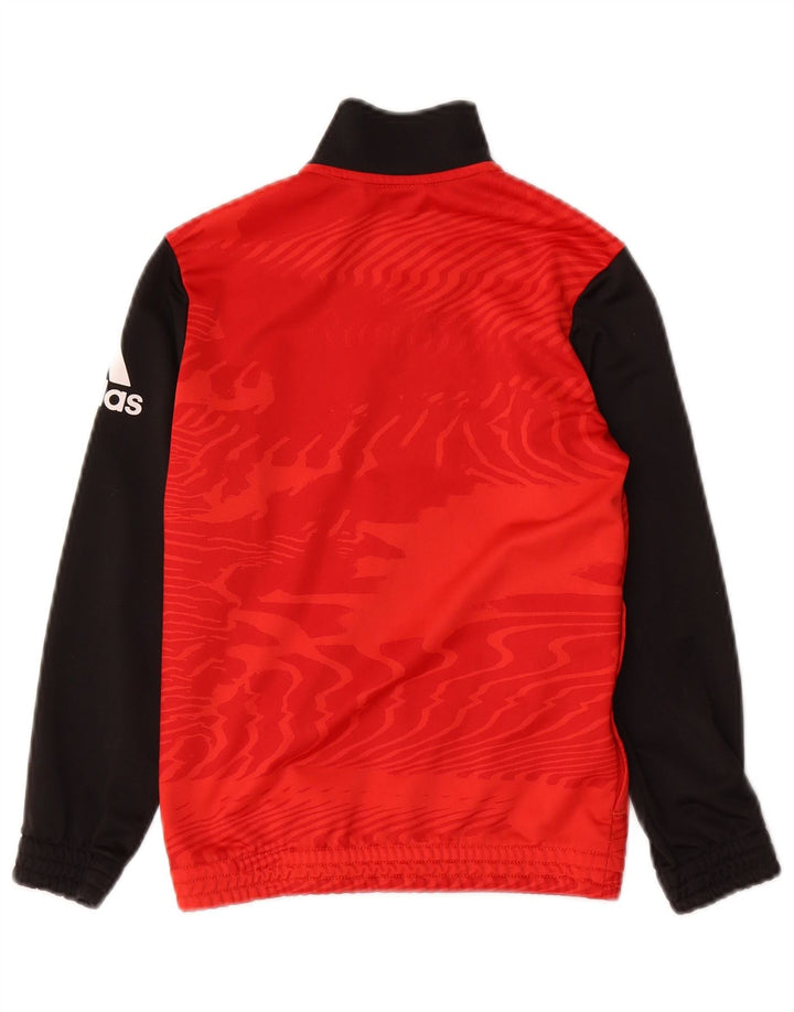 Chłopięca kurtka dresowa ADIDAS z grafiką, 7-8 lat, w kolorze czerwonym