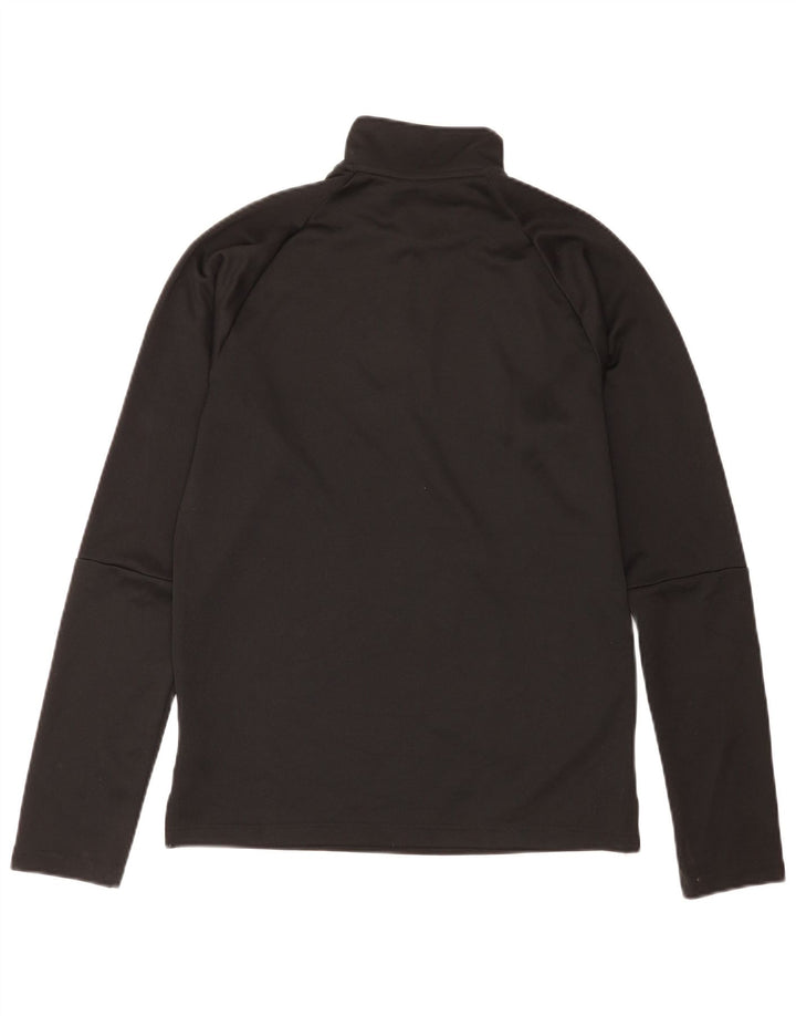 Adidas Męskie Climalite Zip Neck Sweter Dresowy Top Mały Czarny Poliester