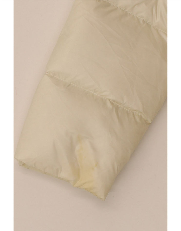 Damski płaszcz z kapturem Blauer UK 16, duży, biały poliamid