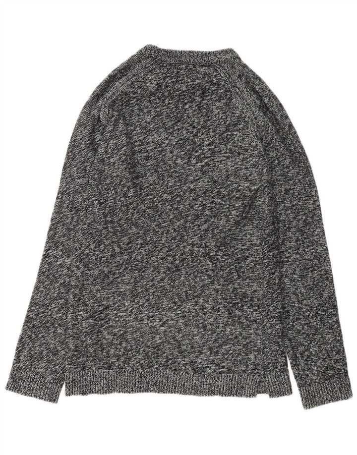 JACK & JONES Męski sweter z dekoltem w łódkę, mały, szary, nakrapiany