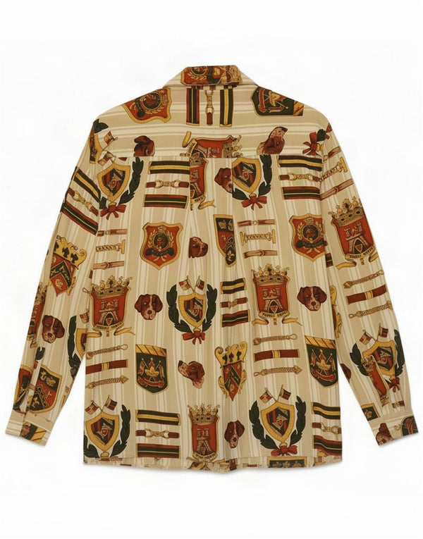 Vintage damska koszula oversize UK 10 Small Beige