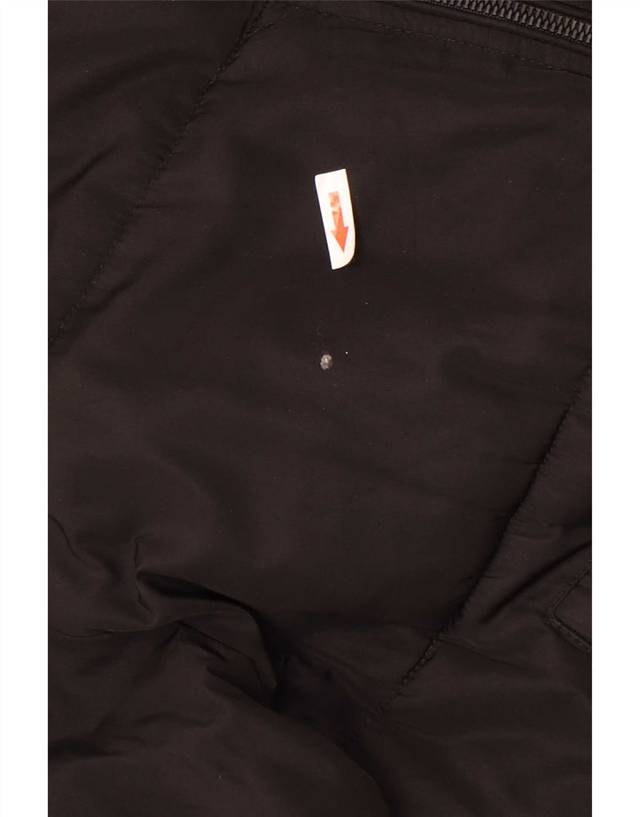 Damska kurtka z kapturem, oversize, wyściełana Zara UK 10, mała, czarna, poliester