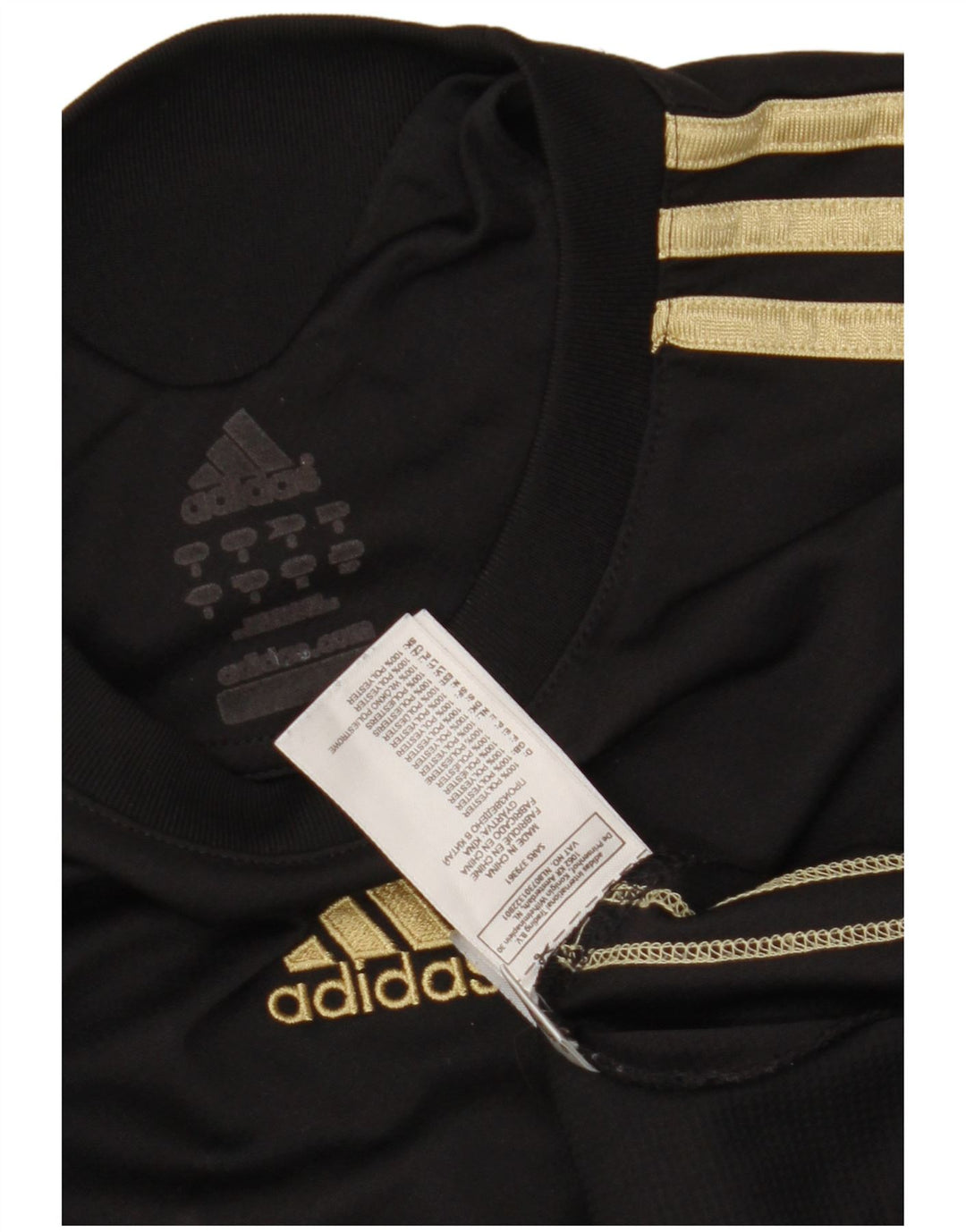 Męska koszulka Adidas z abstrakcyjnym wzorem, mała, czarna, poliestrowa