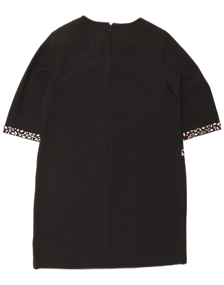 Damska sukienka typu shift Monsoon z rękawem 3/4 UK 16, duży, czarny poliester