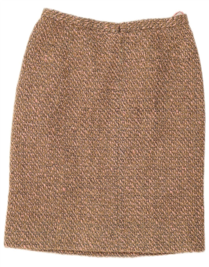 Vintage damska spódnica ołówkowa W30 średni brąz