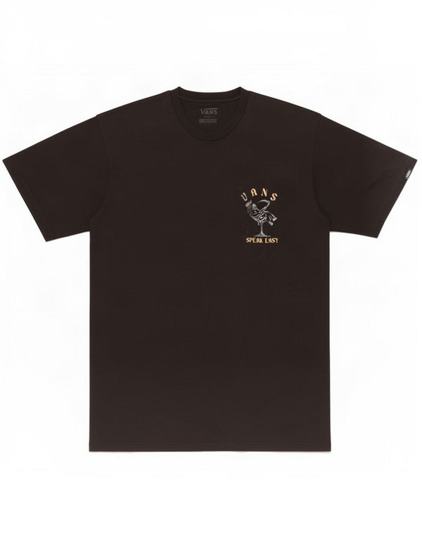 Męski T-shirt Vans o klasycznym kroju z grafiką, średni czarny, bawełniany