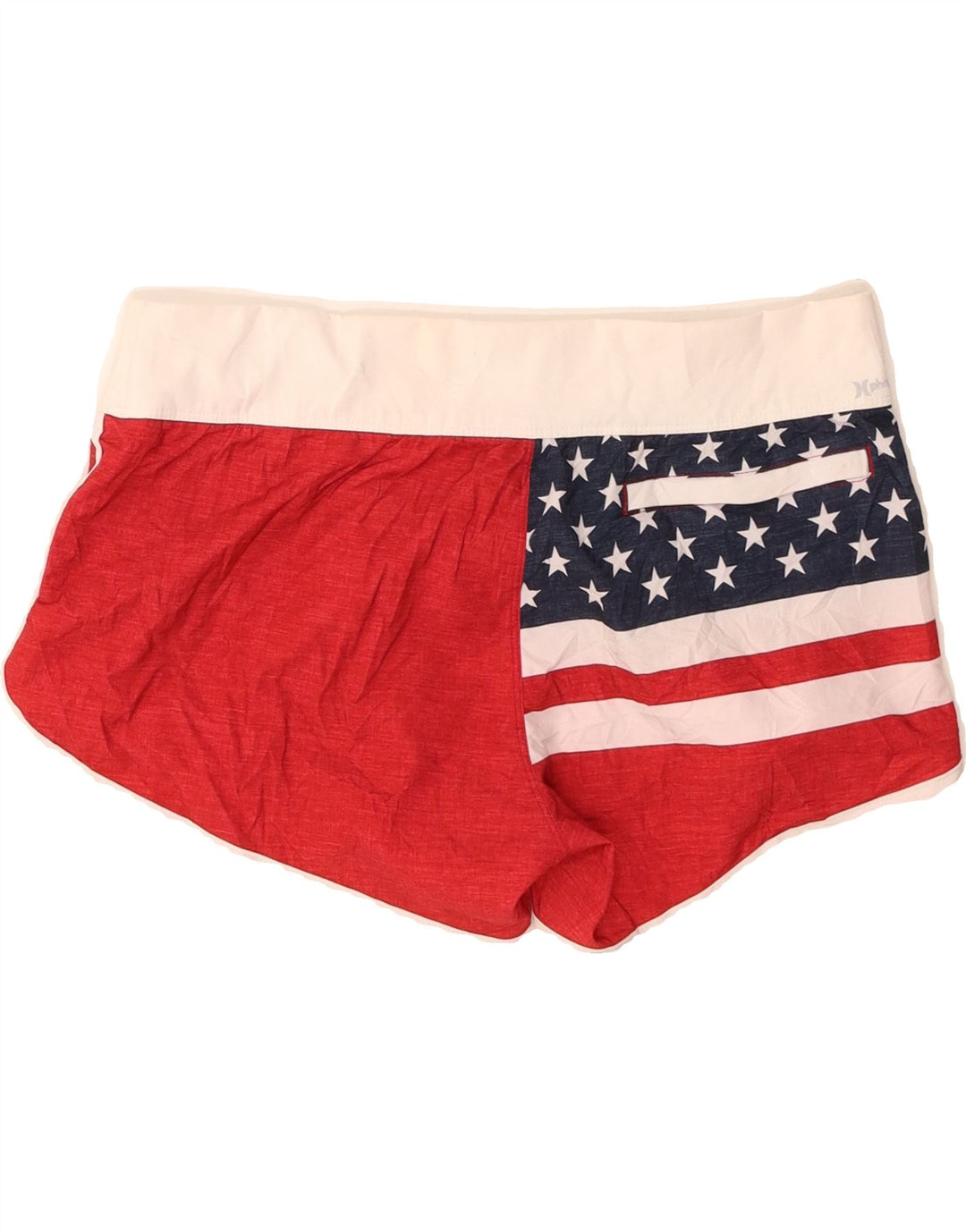 HURLEY Womens Swimming Shorts UK 16 Large  Red Colourblock Polyester Vintage Hurley and Second-Hand Hurley from Messina Hembry 