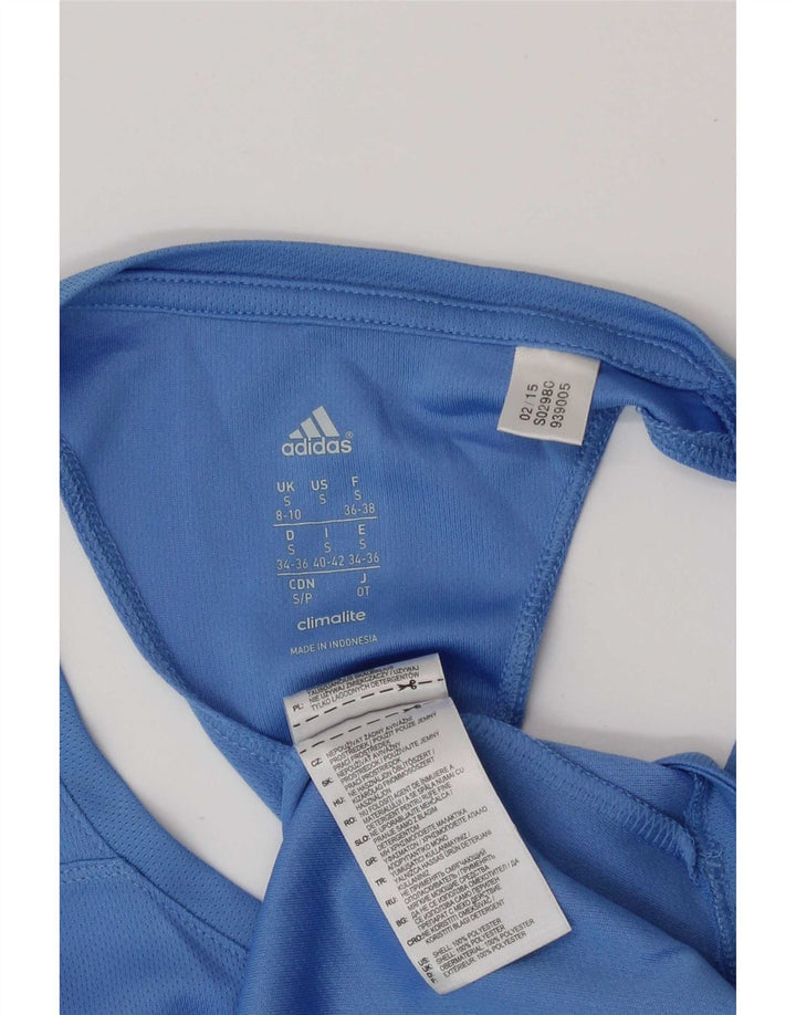 Damska kamizelka Adidas Climalite Top UK 8/10 Mały niebieski poliester