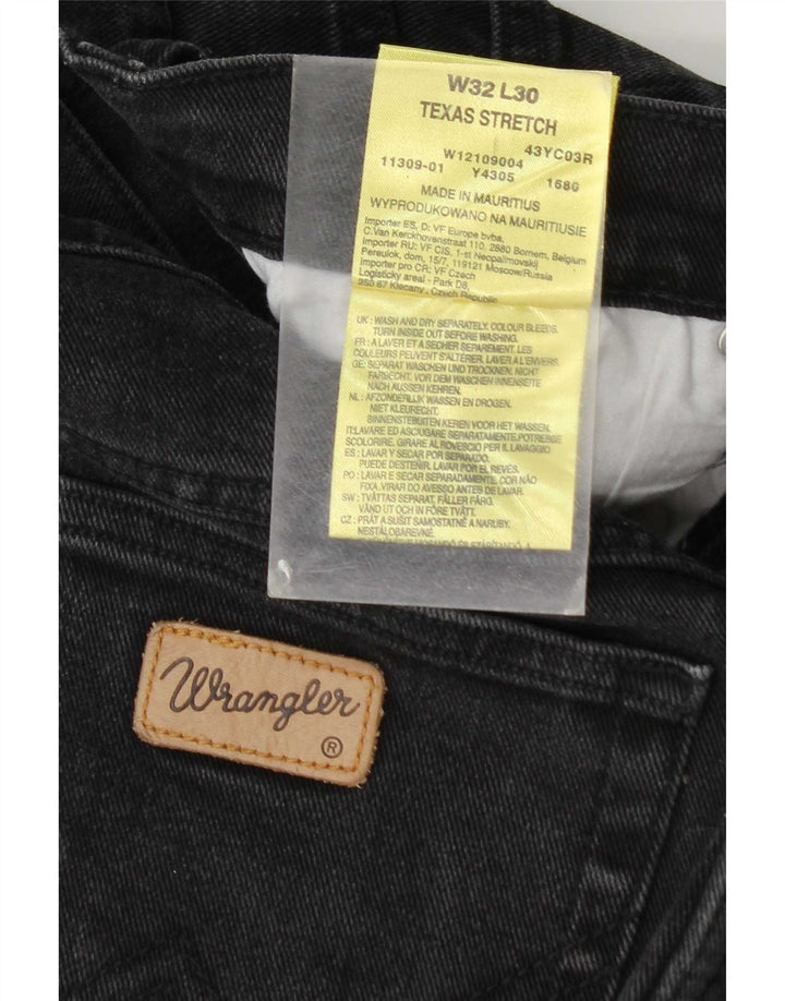 Damskie jeansy Wrangler Texas Stretch Straight W32 L30 Szara bawełna