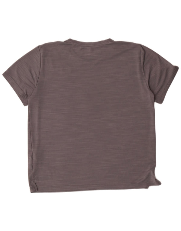 Damski T-shirt NIKE Dri Fit UK 16, duży, szary, nakrapiany poliester