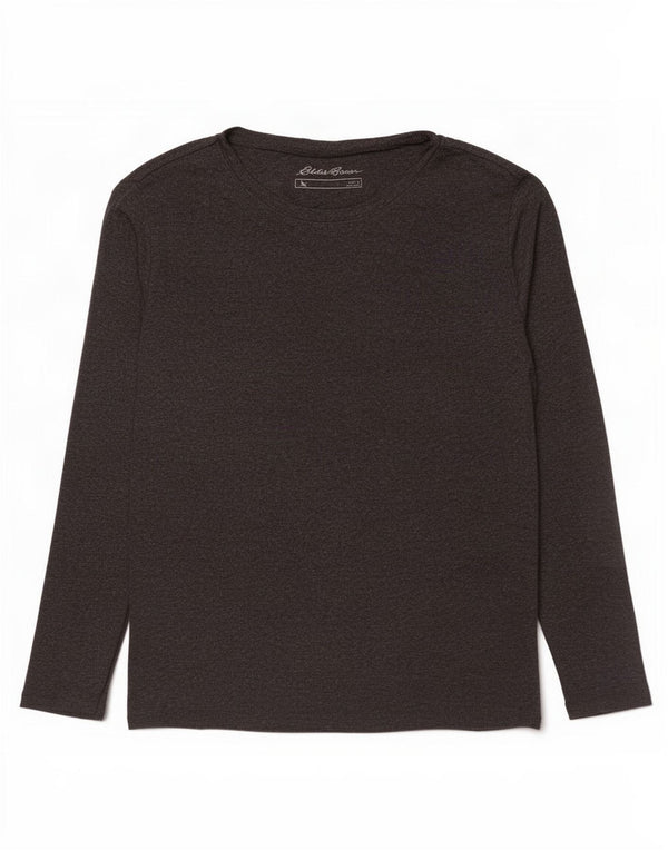 Damski top z długim rękawem Eddie Bauer UK 16, duży, szary, bawełniany