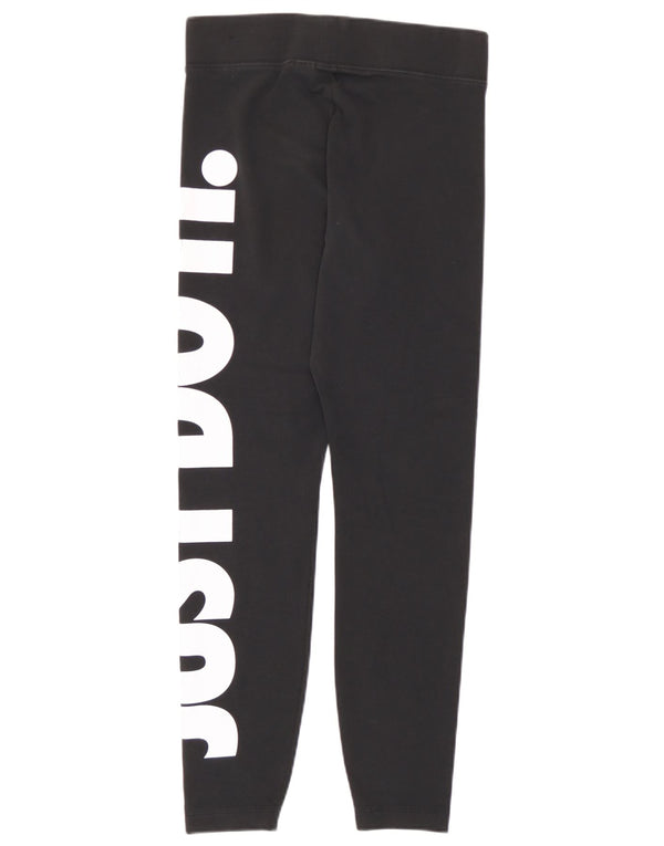 Damskie legginsy Nike Graphic UK 12, średnie czarne, bawełniane
