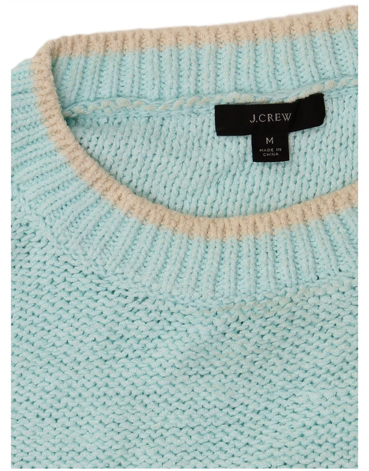 J. CREW Damski sweter oversize z dekoltem w łódkę UK 14 Średni turkus