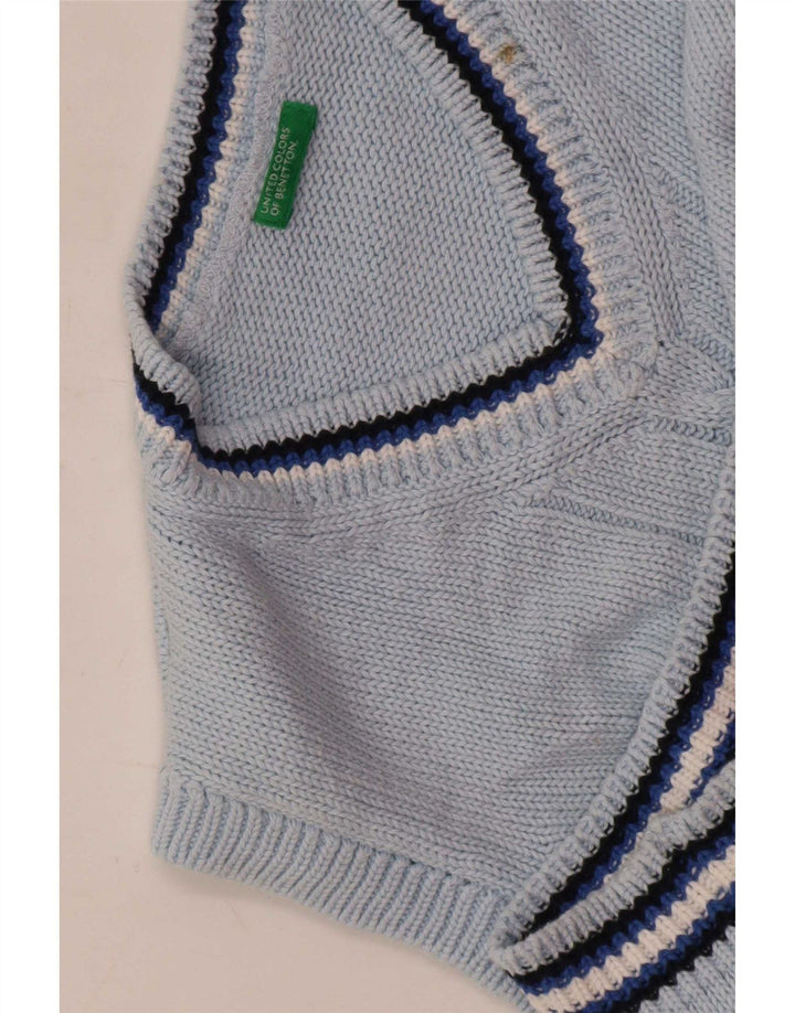 Tank top chłopięcy Benetton w kamizelkę 7-8 lat w niebieskie paski
