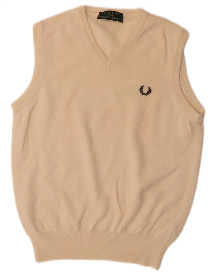 Podkoszulek męski Fred Perry z kamizelką, mały, beżowy, wełniany